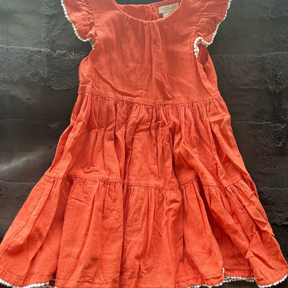 Charming Kids Dress in Vibrant Orange